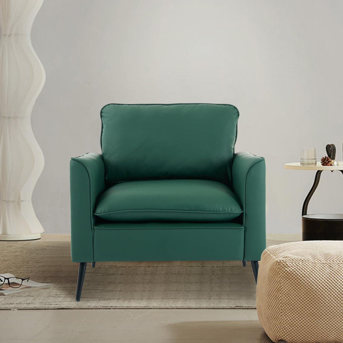 Additional product detail of Accent Chair Set of 2 Green Leather