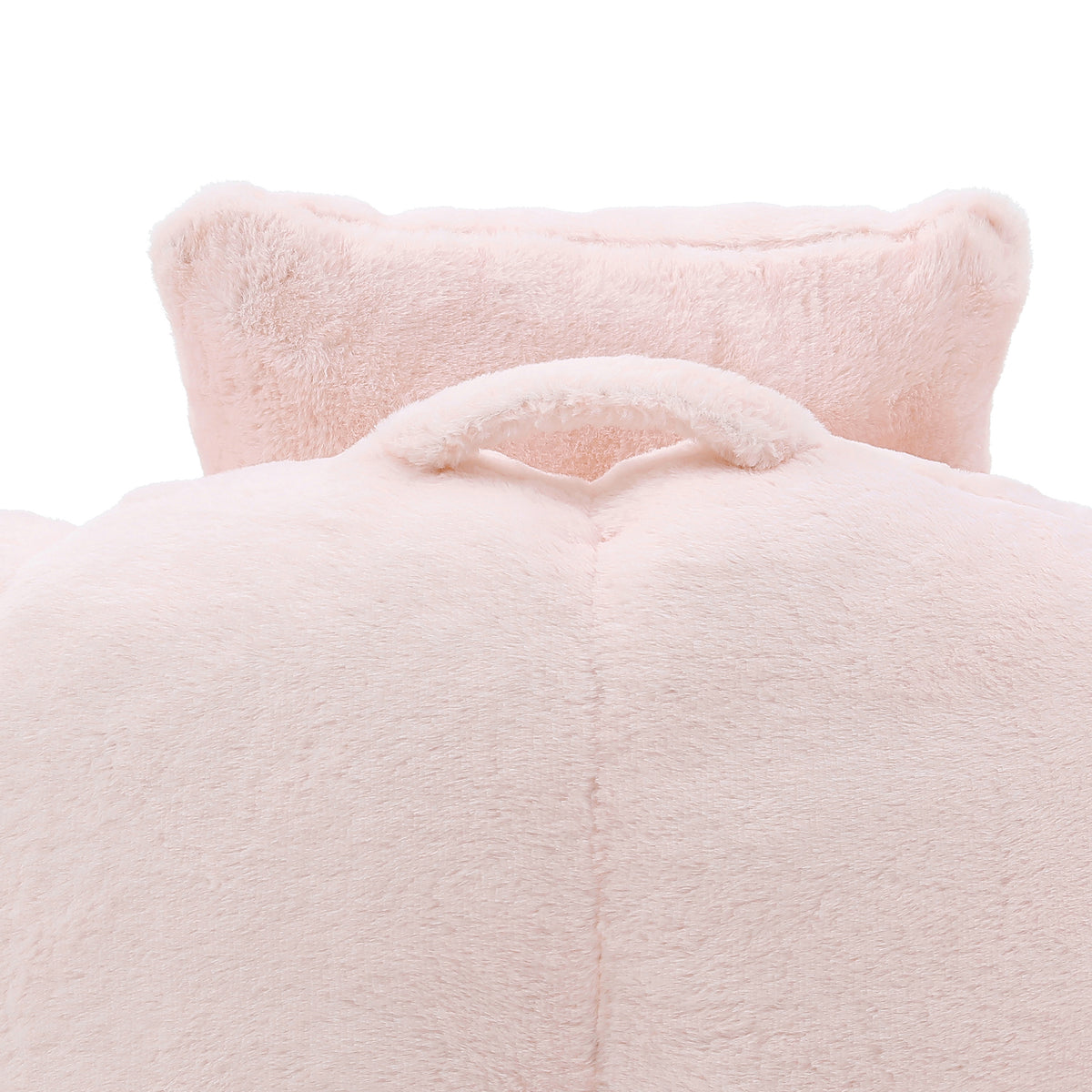 Construction and detail view of Sectional Sofa Modular Sectional Pink Faux Fur