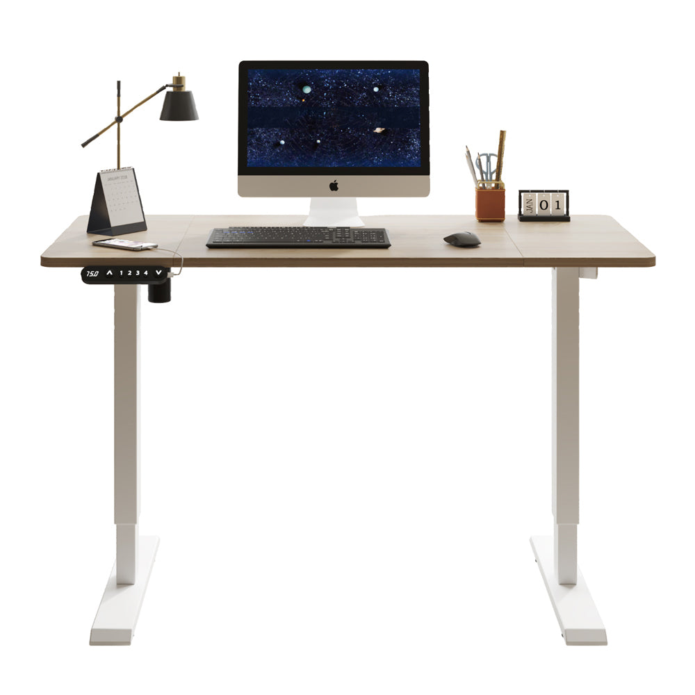 Design feature view of Standing Desk Electric Height Adjustable Oak Metal & Wood