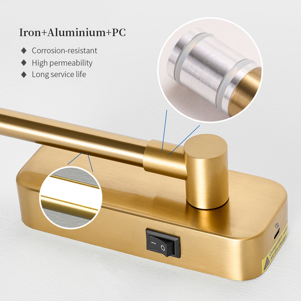 Design feature view of Wall Sconce Remote Control Gold Iron
