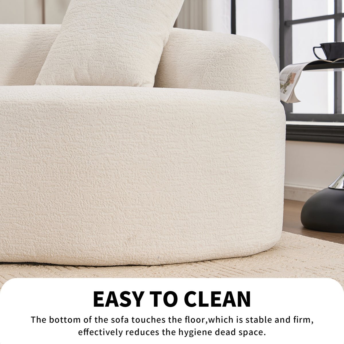 Additional view of Sectional Sofa Modular Sectional White Chenille