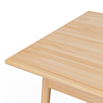 Design feature view of Computer Desk Home Office Workstation Light Natural Bamboo