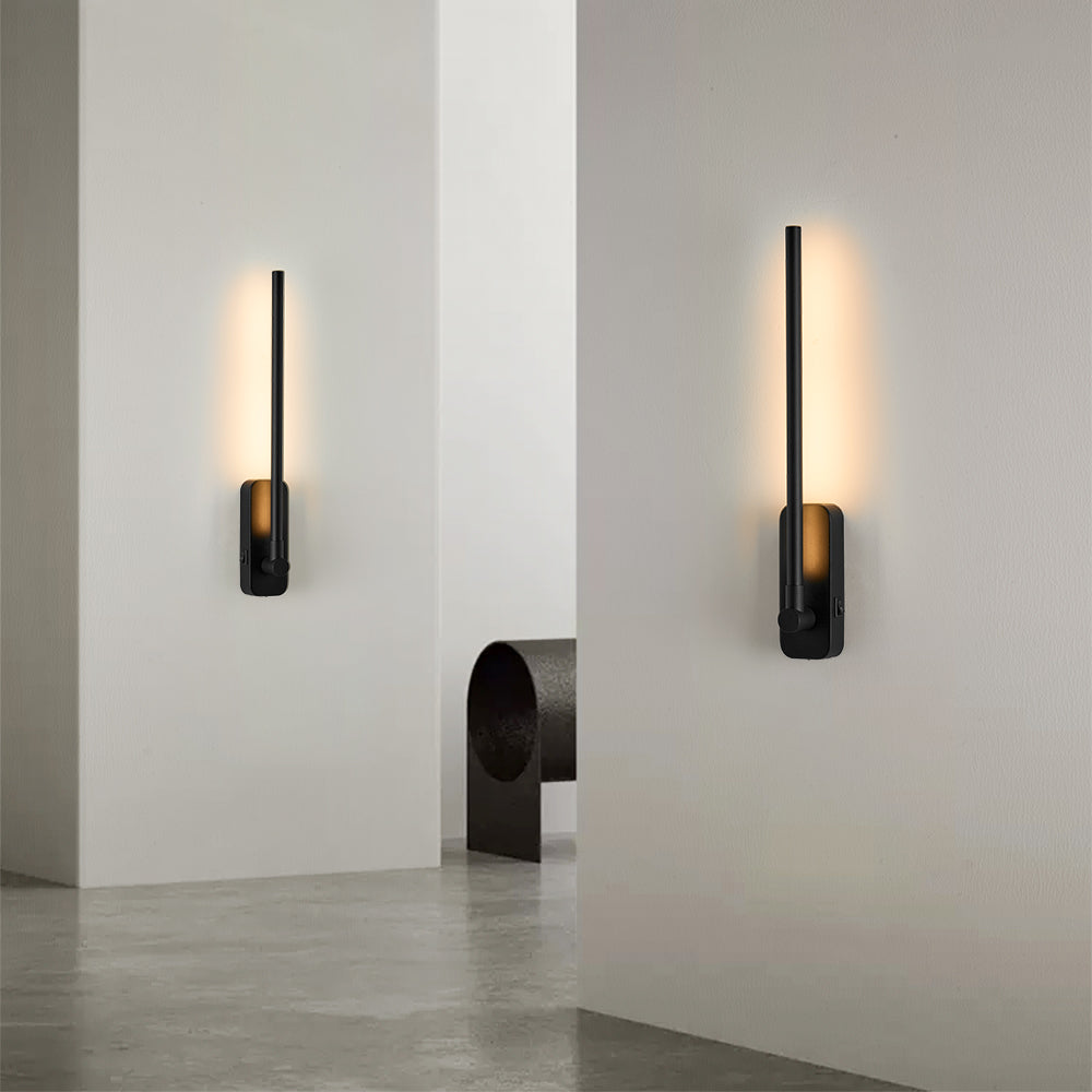 Picture Light Rechargeable Remote Control Black Iron in a modern home interior