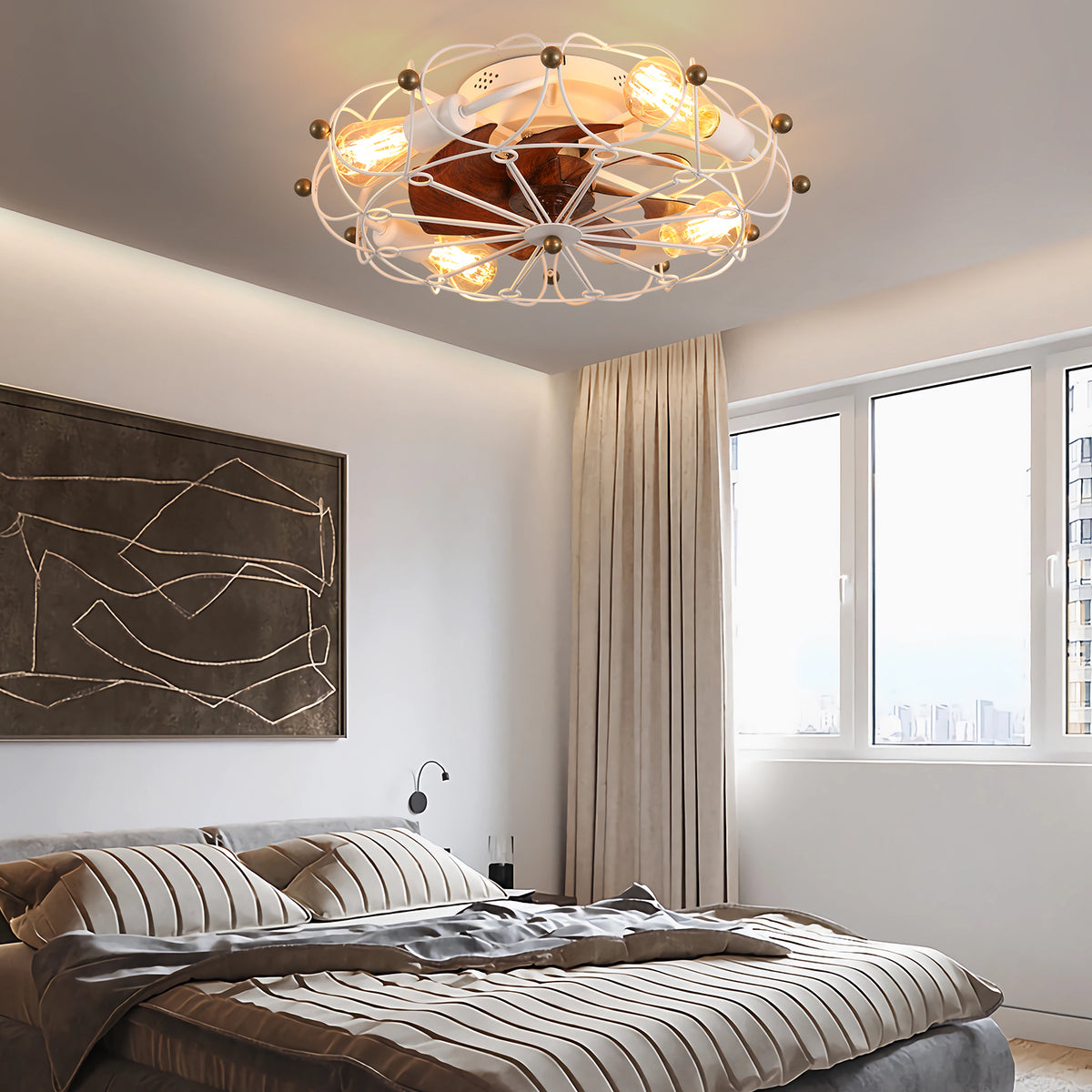 Full product view of Ceiling Fan Industrial Remote Control White ABS