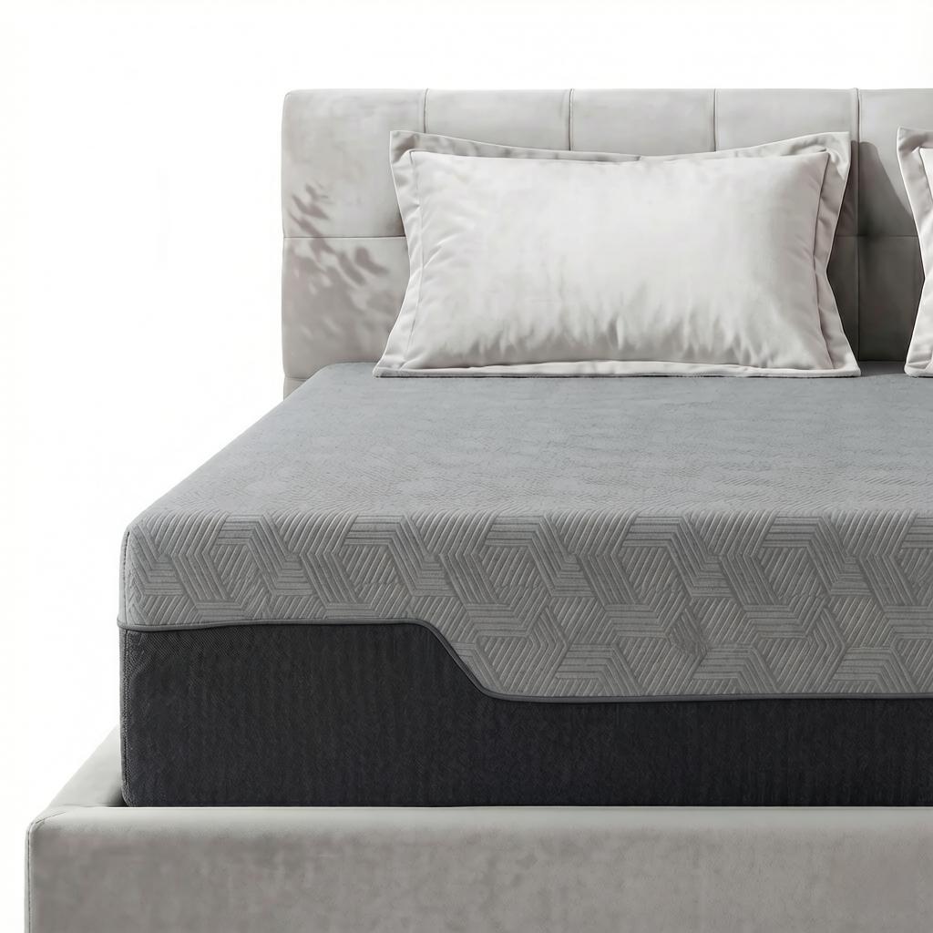 Full product view of Memory Foam Mattress Cooling Copper-Gel Foam Gray Foam King Size