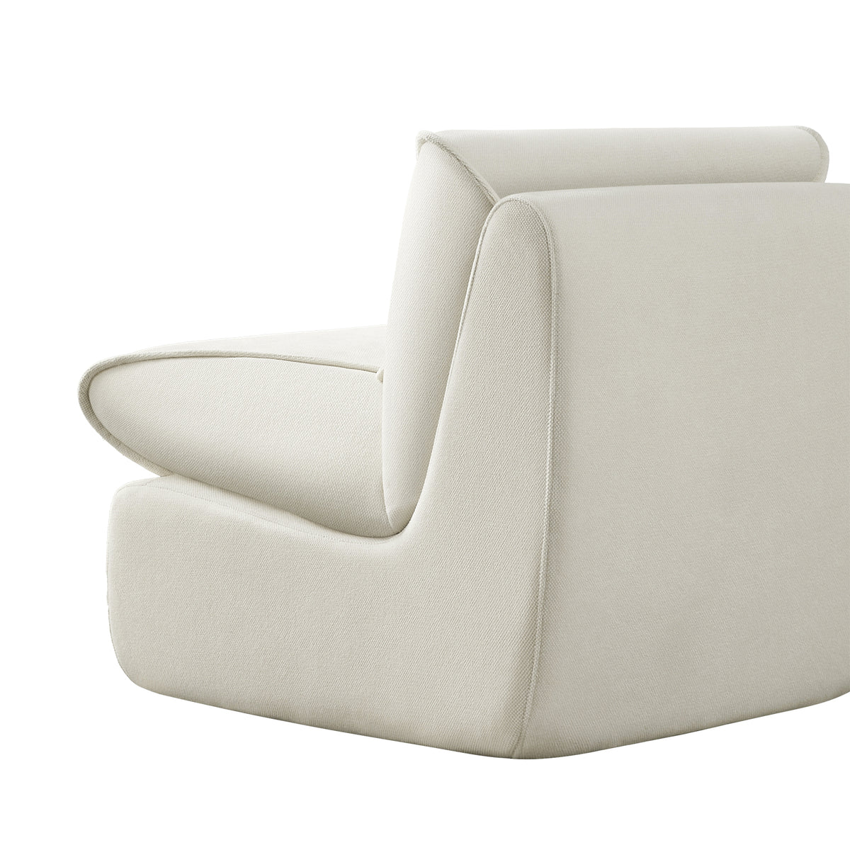 Additional view of Ottoman Modern No-Tool Compressed Setup Beige Chenille & Foam