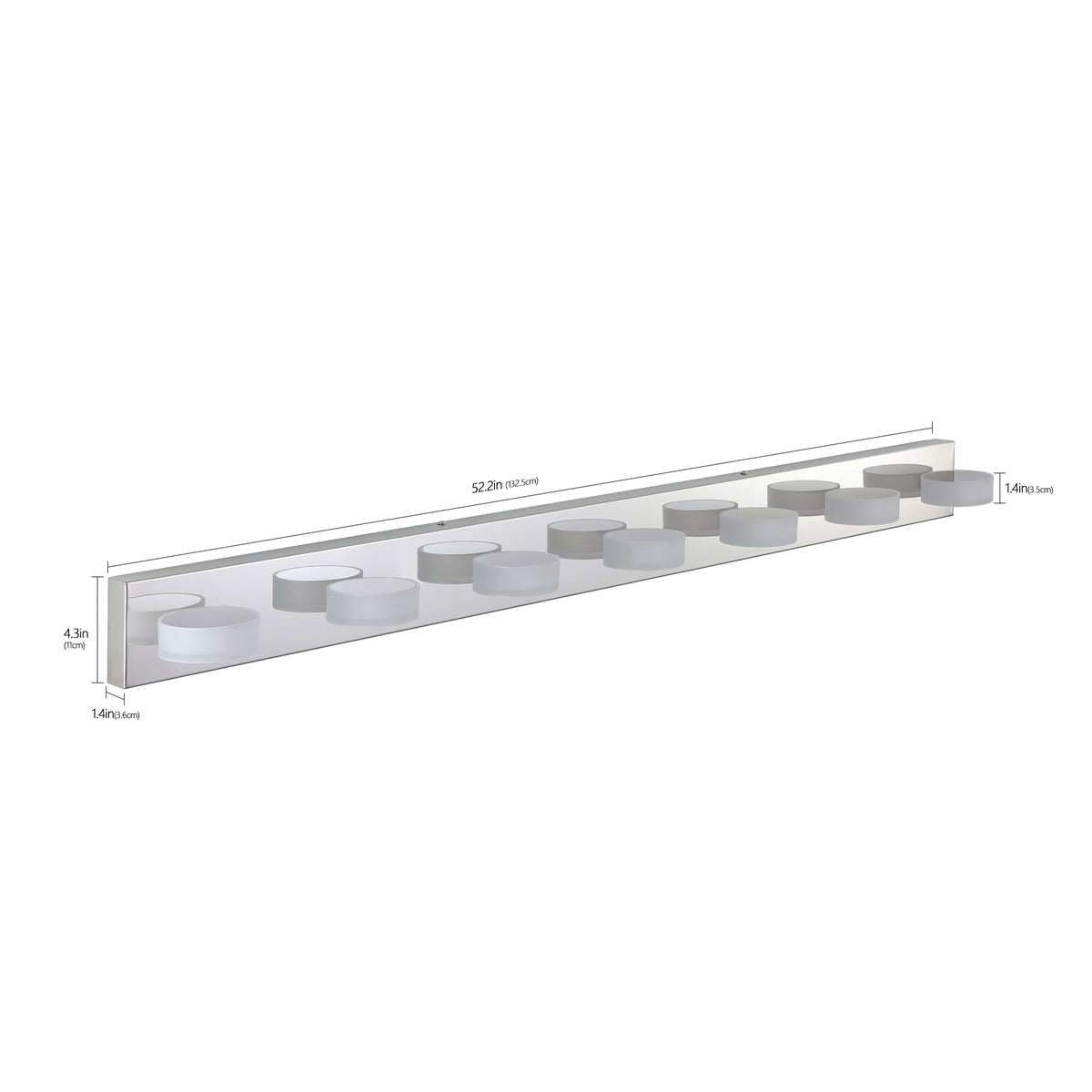 Additional view of Vanity Light Modern 7-Light LED Chrome Acrylic
