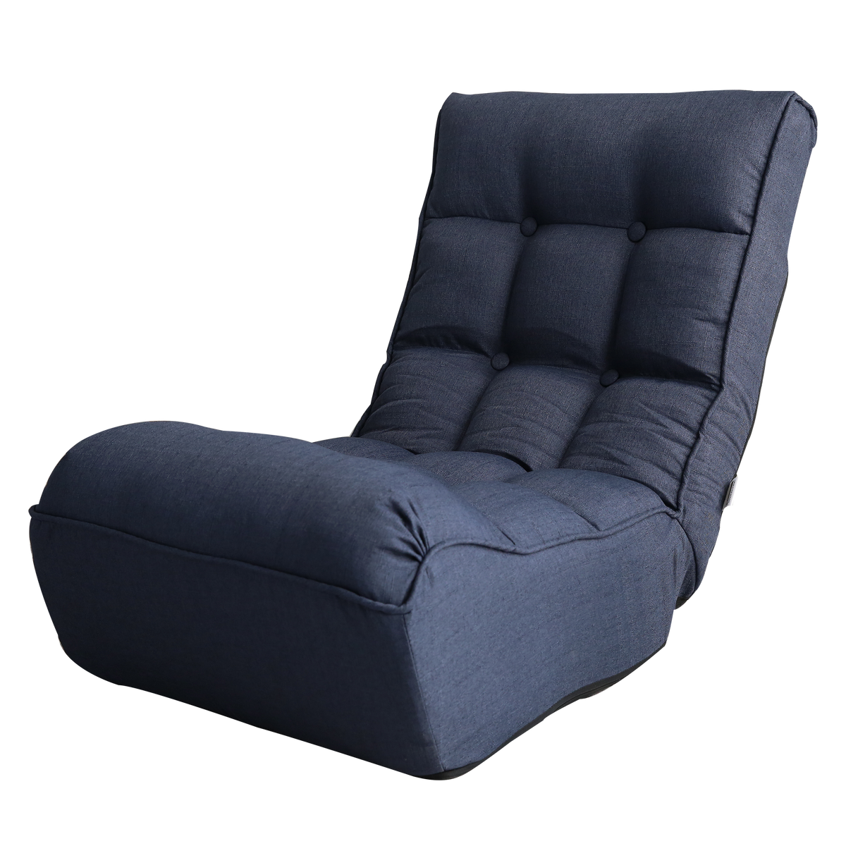 Full product view of Recliner Chair Japanese Reclining Navy Metal