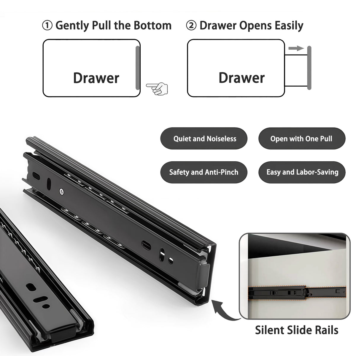 Design feature view of Dresser 6-Drawer Storage White MDF
