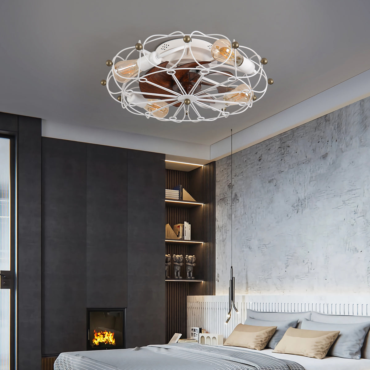 Alternate angle of Ceiling Fan Industrial Remote Control White ABS