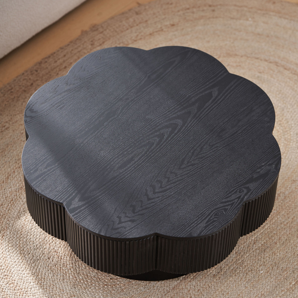 Additional view of Coffee Table Plum Blossom Storage Natural Wood