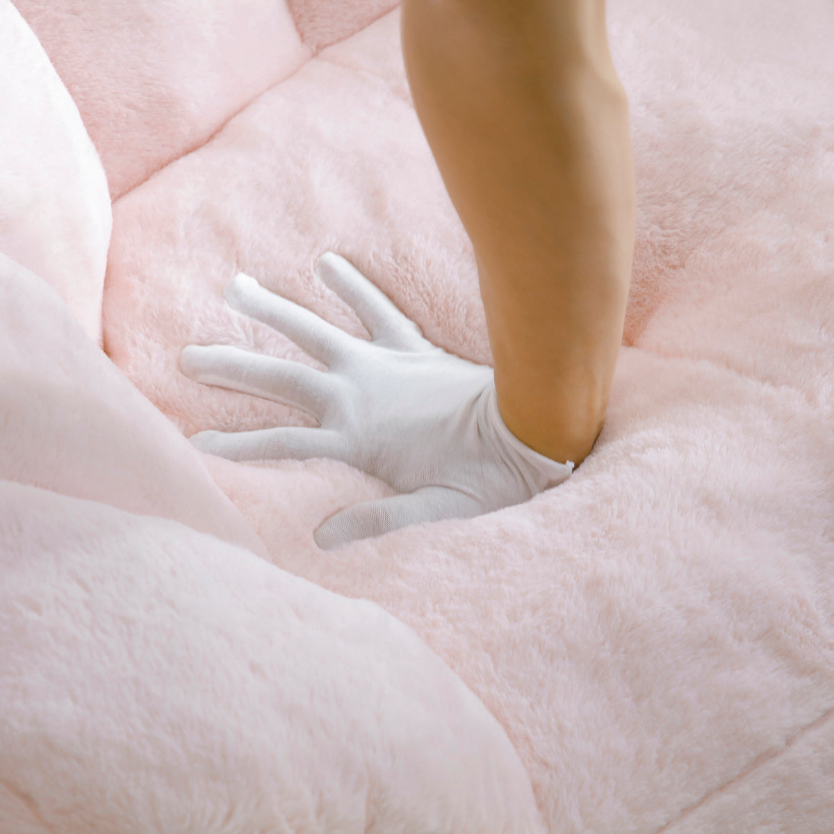 Additional view of Sectional Sofa Modular Sectional Pink Faux Fur