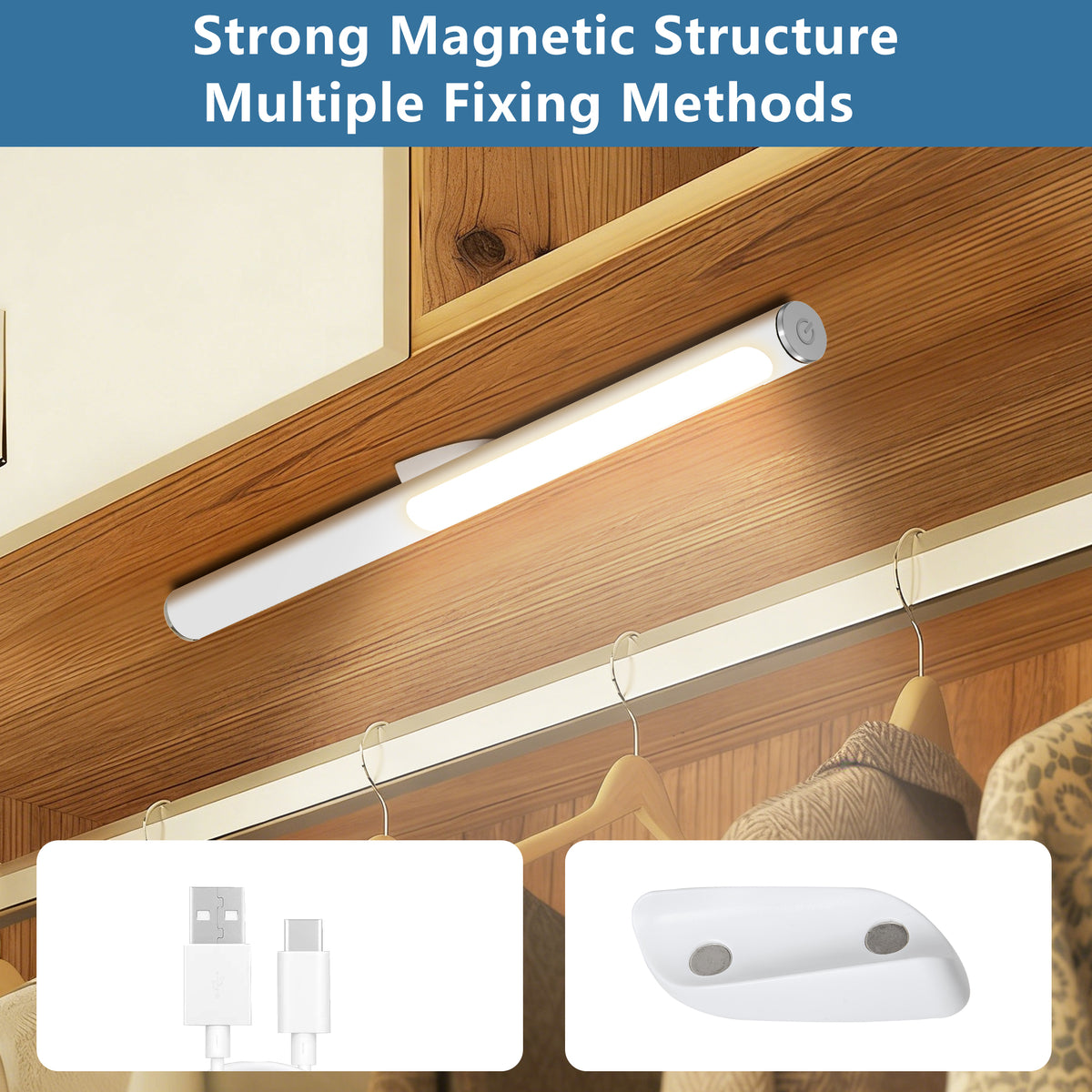 Construction and detail view of Desk Lamp USB Charging & 5 Light Modes White Iron