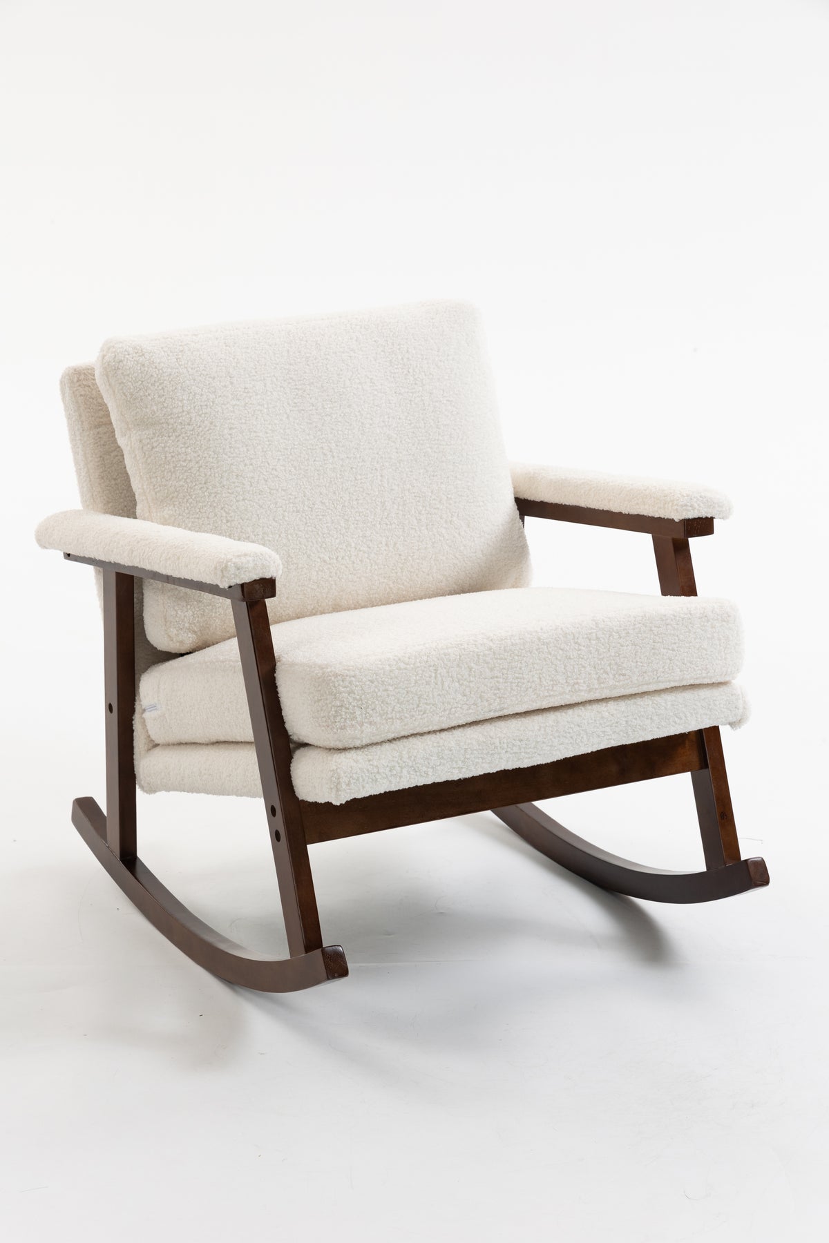 Additional product detail of Rocking Chair Rocking Wood Frame Antique White Wood