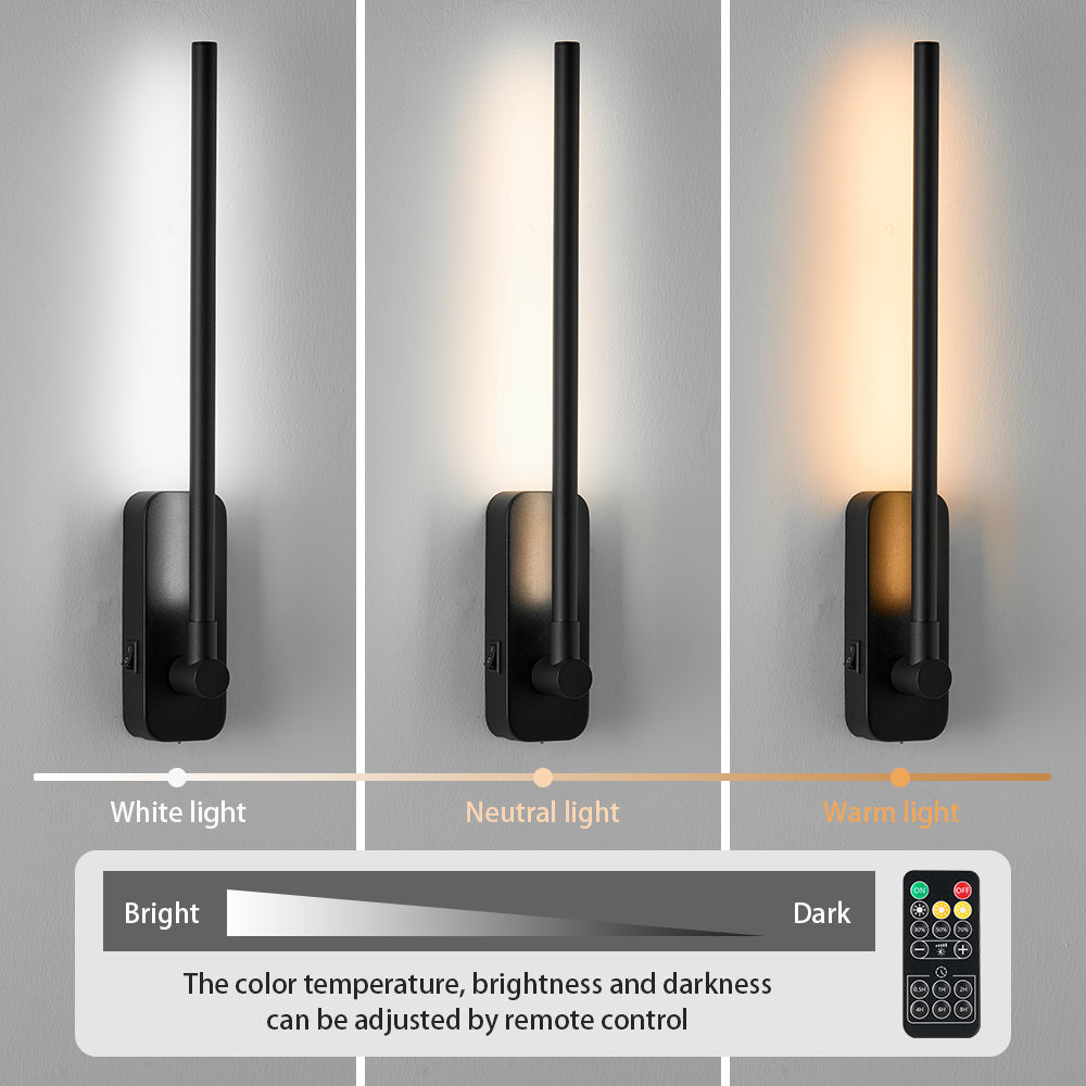 Design feature view of Picture Light Rechargeable Remote Control Black Iron