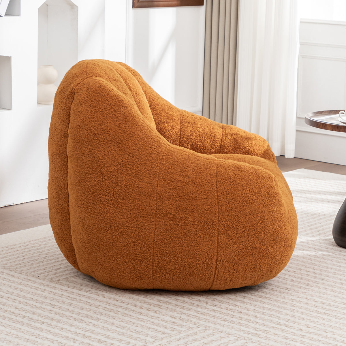 Additional product detail of Bean Bag Chair Oversized Seating Yellow Teddy Fabric