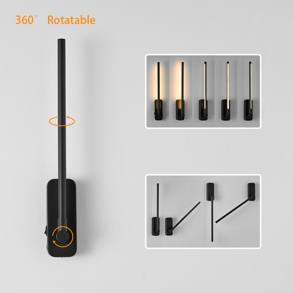 Close-up detail of Picture Light Rechargeable Remote Control Black Iron