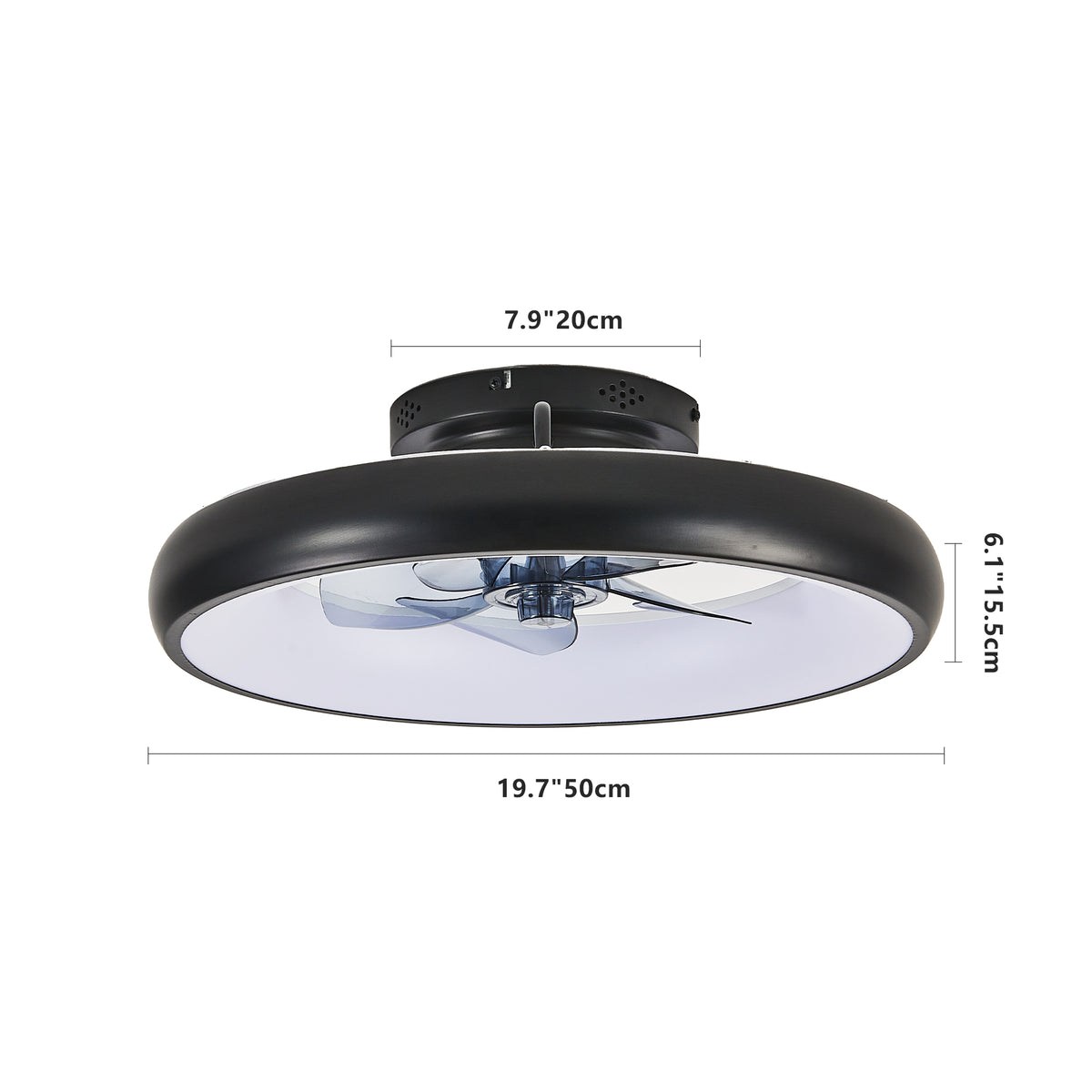 Additional product detail of Ceiling Fan Light Modern Remote Control Black Iron
