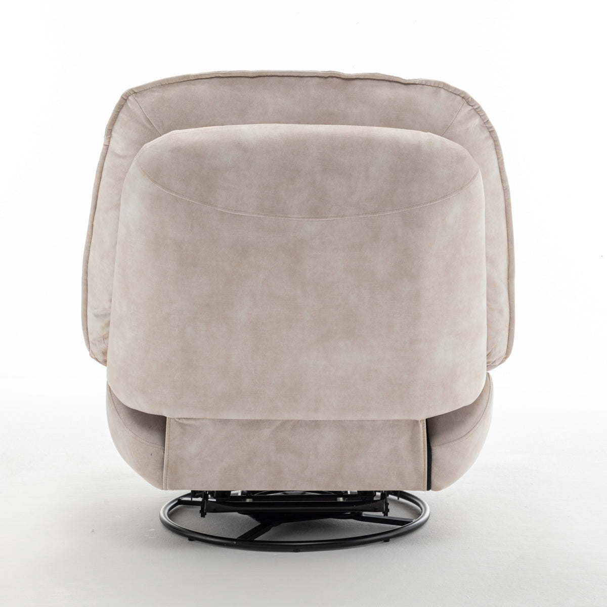 Construction and detail view of Lounge Chair Reclining Ivory Velvet