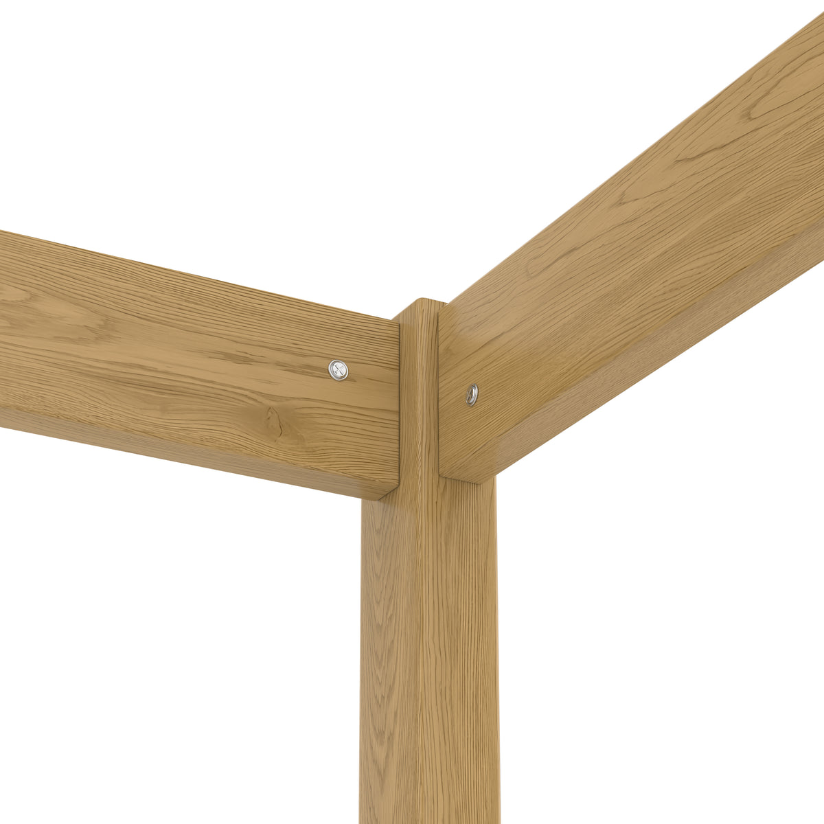 Additional product detail of Canopy Bed Modern Guardrails Natural Wood Pine Twin Size