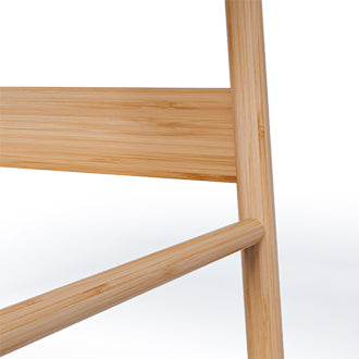 Construction and detail view of Computer Desk Home Office Workstation Light Natural Bamboo