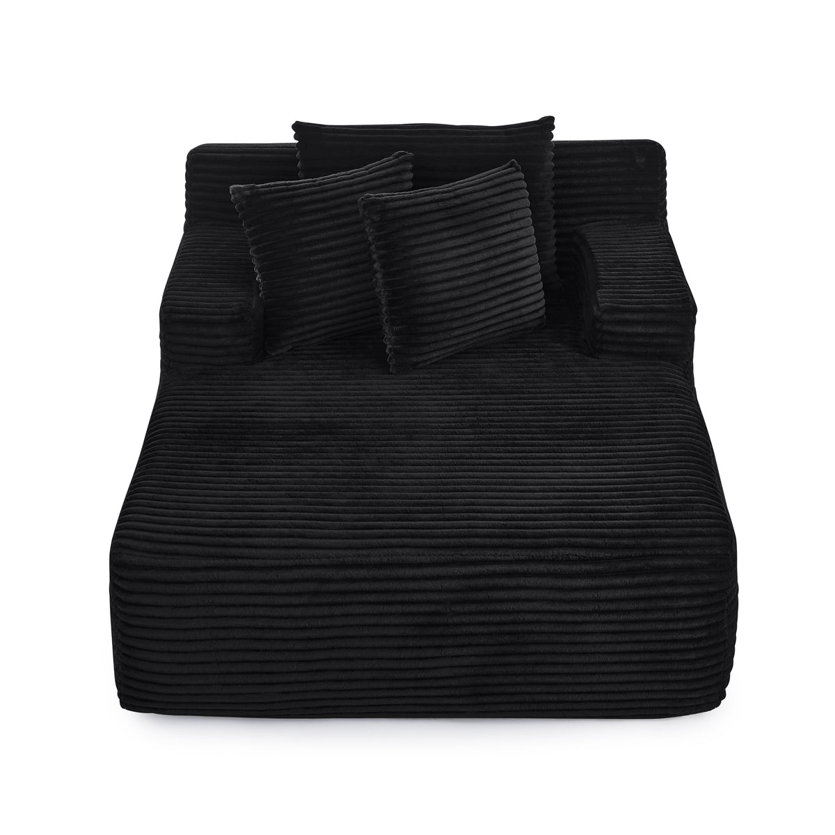 Additional product detail of Accent Chair Modern Cushioned Seating Black Velvet 1-Seater