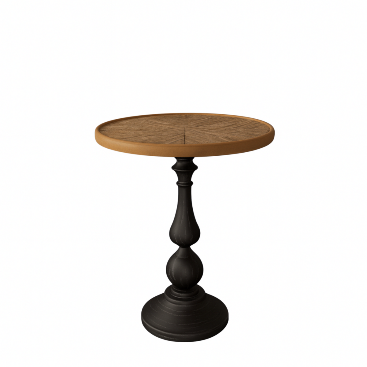 Full product view of Coffee Table French Country Pedestal Base Natural Wood