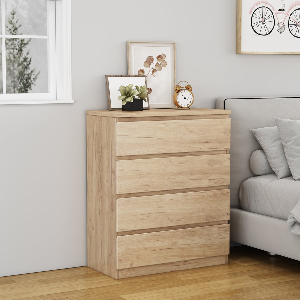 Additional product detail of Dresser 4-Drawer Storage Natural Particle Board