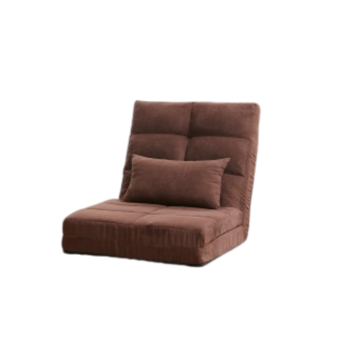 Full product view of Sofa Bed Multi-Position Reclining Brown Metal