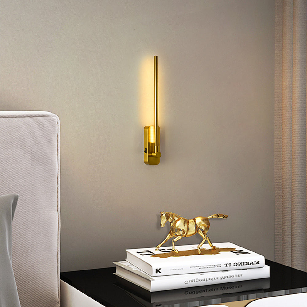 Alternate angle of Wall Sconce Remote Control Gold Iron