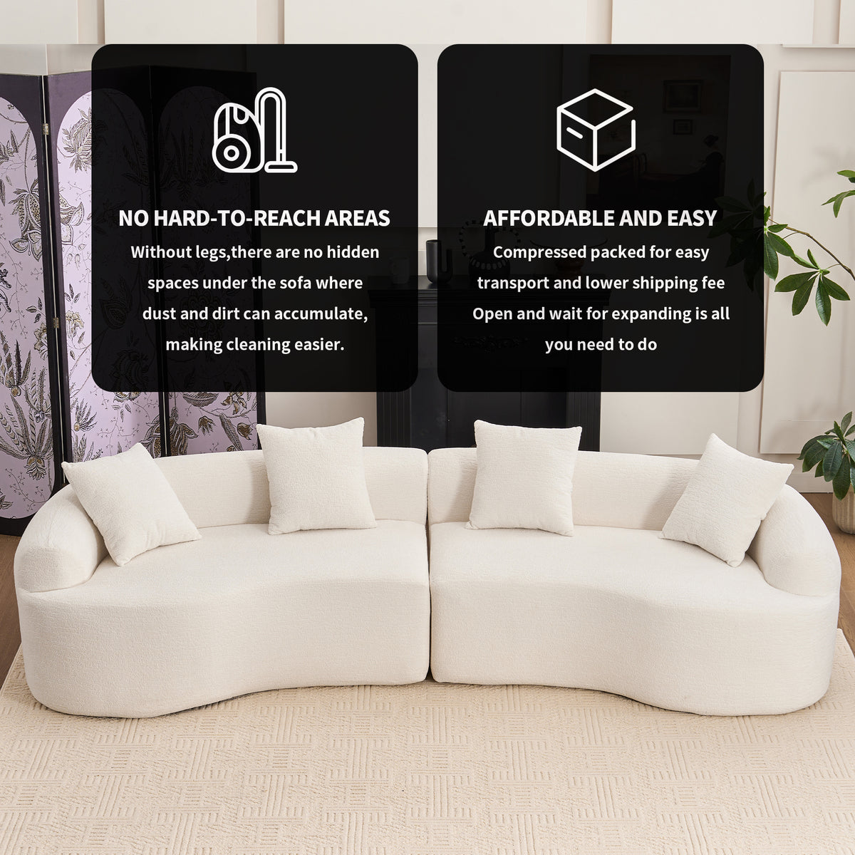 Additional product detail of Sectional Sofa Modular Sectional White Chenille